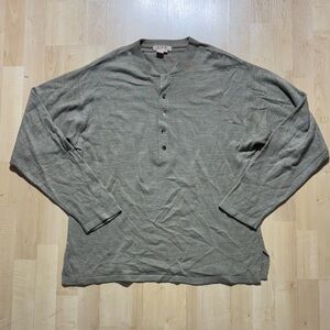 Men's Casual Gray Long Sleeve Henley